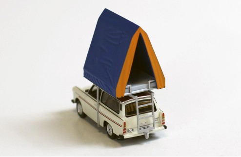Trabant 601S Universal (Camping) with Roof Tent in resin - Cream - 1980