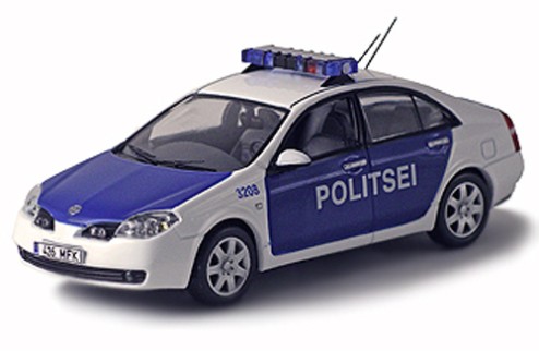 Nissan Primera Estonia Police Car 2004 - White/Blue