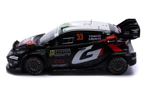 TOYOTA GR YARIS Rally1 #33 E.Evans - S.Martin Rallye Monte-Carlo 2025 (with night lights)