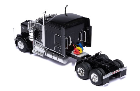KENWORTH W900 1990 White with Flag (with big sleeper) - Black