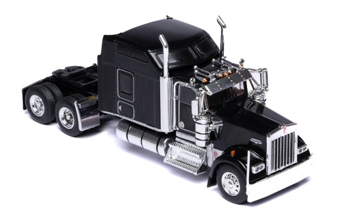 KENWORTH W900 1990 White with Flag (with big sleeper) - Black
