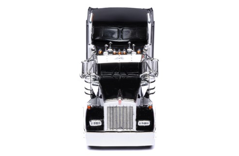 KENWORTH W900 1990 White with Flag (with big sleeper) - Black