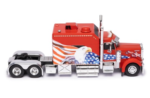 PETERBILT 379 2002 Custom in Red with American Flag