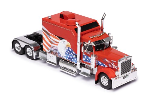 PETERBILT 379 2002 Custom in Red with American Flag