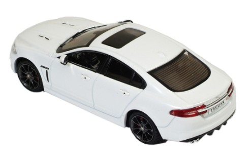 Jaguar XFR 2010 White (Dark Grey Wheels) - Black & Aluminium interior
