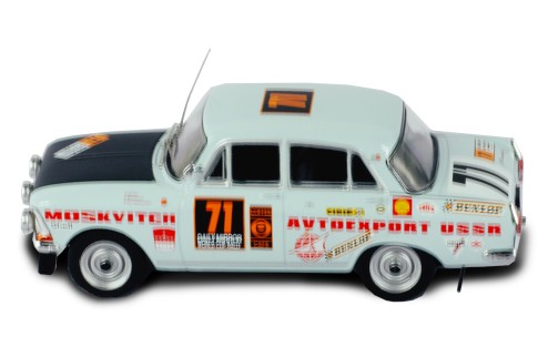 MOSKVITCH 412 #71 G.Holm-V.Boubnov-K.Guiradouskas Rally London - Mexico 1970