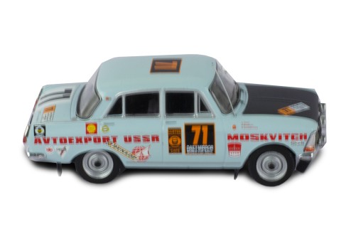 MOSKVITCH 412 #71 G.Holm-V.Boubnov-K.Guiradouskas Rally London - Mexico 1970