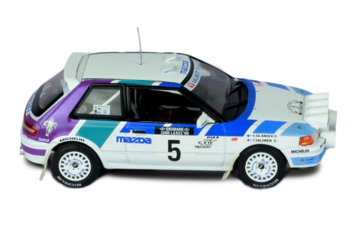MAZDA 323 GT-X #5 T.Salonen - V.Silander Rally 1000 Lakes 1990 (with night lights)