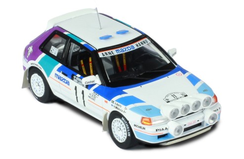 MAZDA 323 GT-X #11 – H.Mikkola - A.Hertz Rally 1000 Lakes 1990 (with night lights)