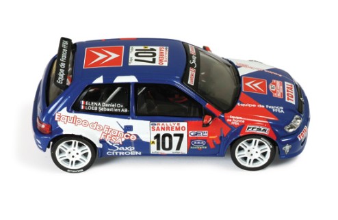 Citroen Saxo Kit Car #107 S. Loeb-D. Elena Rallye Sanremo 1999