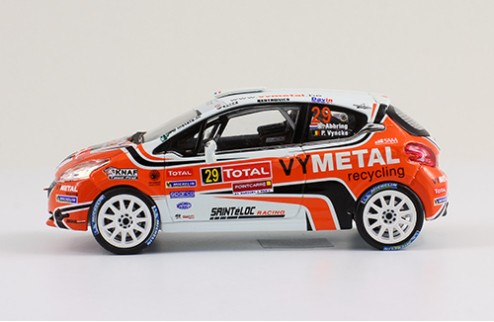 PEUGEOT 208 R2 #29 K.Abbring-P.Vyncke Rallye du Condroz 2013 (champion 208 R2 cup)