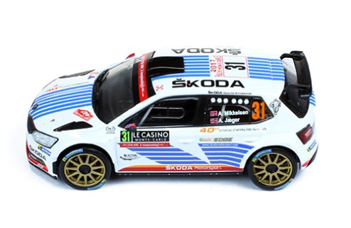 SKODA FABIA R5 #31 A. Mikkelsen-A. Jaeger - Winner WRC2 Rallye Monte Carlo - 2017