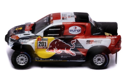 TOYOTA GR DKR Hilux T1+ #201 N. Al-Attiyah - M. Baumel Winner Rally Dakar 2022
