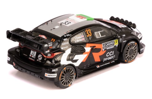 TOYOTA GR YARIS Rally1 #33 E.Evans - S.Martin Rallye Monte-Carlo 2025 (with night lights)