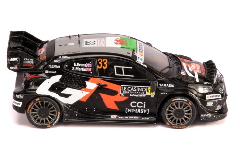 TOYOTA GR YARIS Rally1 #33 E.Evans - S.Martin Rallye Monte-Carlo 2025 (with night lights)