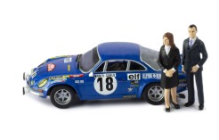 ALPINE RENAULT 1800S #18  J-C.Andruet - M.Petit Winner Rallye Monte-Carlo 1973 with Figurines