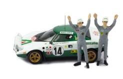 LANCIA STRATOS HF #14 S.Munari - M.Mannucci Winner Rallye Monte-Carlo 1975 with Figurines