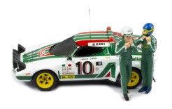 Lancia Stratos HF #10 S. Munari-S. Maiga Winner Rallye Monte Carlo 1976 with Figurines