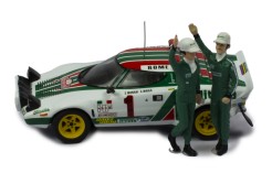 LANCIA STRATOS HF #1 S.Munari-S.Maiga Winner Rallye Monte-Carlo 1977 with Figurines