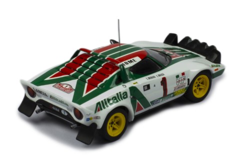 LANCIA STRATOS HF #1 S.Munari-S.Maiga Winner Rallye Monte-Carlo 1977 with Figurines