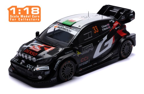 TOYOTA GR YARIS Rally1 #33 E.Evans - S.Martin Rallye Monte-Carlo 2025 (with night lights)