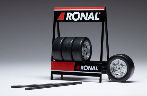 SET of 4 WHEELS 1/18 - Ronal GM - Silver
