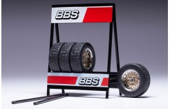 SET of 4 WHEELS 1/18 - BBS 13 inch - Gold and Chrome SET of 4 WHEELS 1/18 - BBS 13 inch - Gold and Chrome
