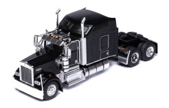 KENWORTH W900 1990 White with Flag (with big sleeper) - Black