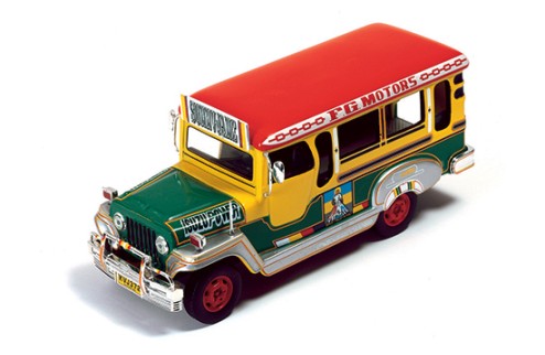 Jeepney Taxi Manila 1990 Blue & Silver