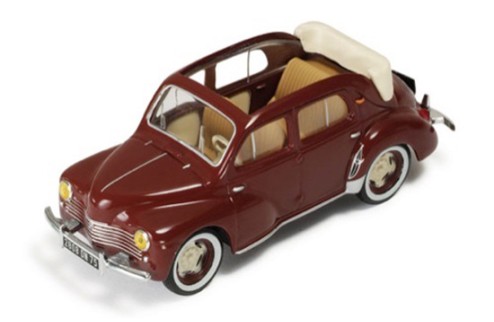 Renault 4CV Decouvrable (Open) Brown-Bordeaux (with Beige interiors 1955)