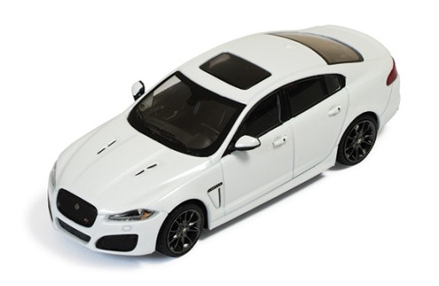 Jaguar XFR 2010 White (Dark Grey Wheels) - Black & Aluminium interior