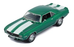 CHEVROLET CAMARO RS 1969 METALLIC GREEN W/WHITE STRIPES