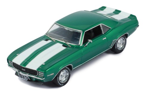CHEVROLET CAMARO RS 1969 METALLIC GREEN W/WHITE STRIPES