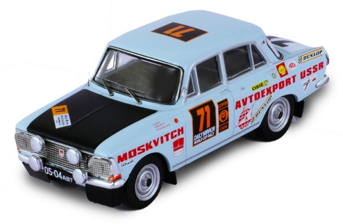 MOSKVITCH 412 #71 G.Holm-V.Boubnov-K.Guiradouskas Rally London - Mexico 1970