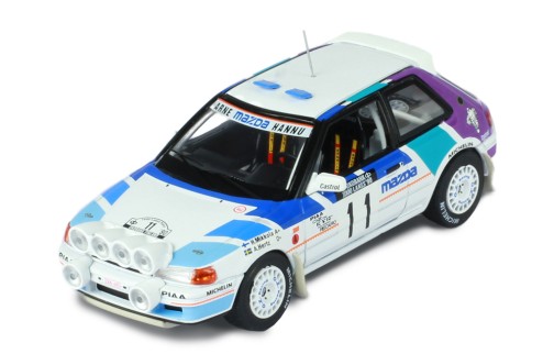 MAZDA 323 GT-X #11 – H.Mikkola - A.Hertz Rally 1000 Lakes 1990 (with night lights)