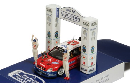 Citroen Xsara WRC #3 S. Loeb-D. Elena World Champion 2004 (Tour de Corse) (with podium & figures