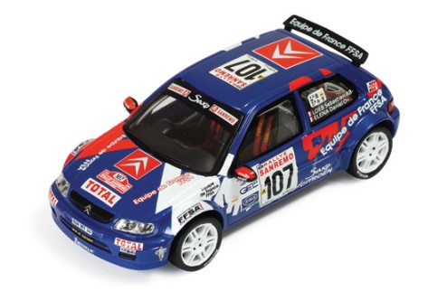 Citroen Saxo Kit Car #107 S. Loeb-D. Elena Rallye Sanremo 1999