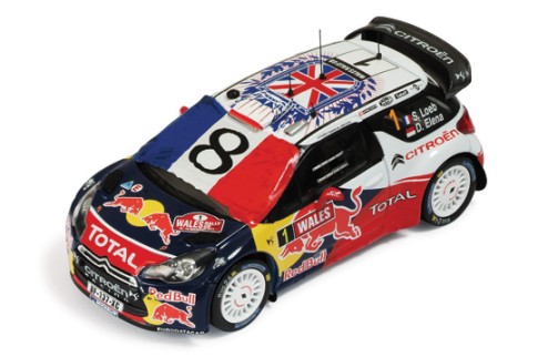Citroen DS3 WRC #1 S. Loeb-S. Elena Wales Gb Rally 2011 (French Flag with 8)