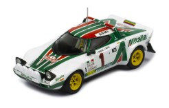 LANCIA STRATOS HF #1 S.Munari-S.Maiga Winner Rallye Monte-Carlo 1977 with Figurines