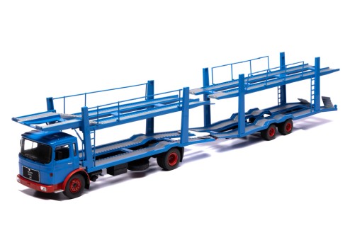 MAN (Car transporter with trailer) 1970 Bleu and Red